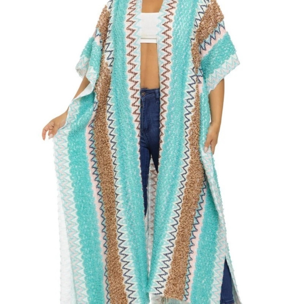 BOHO KNITS KIMONO SWEATER - ONE SIZE